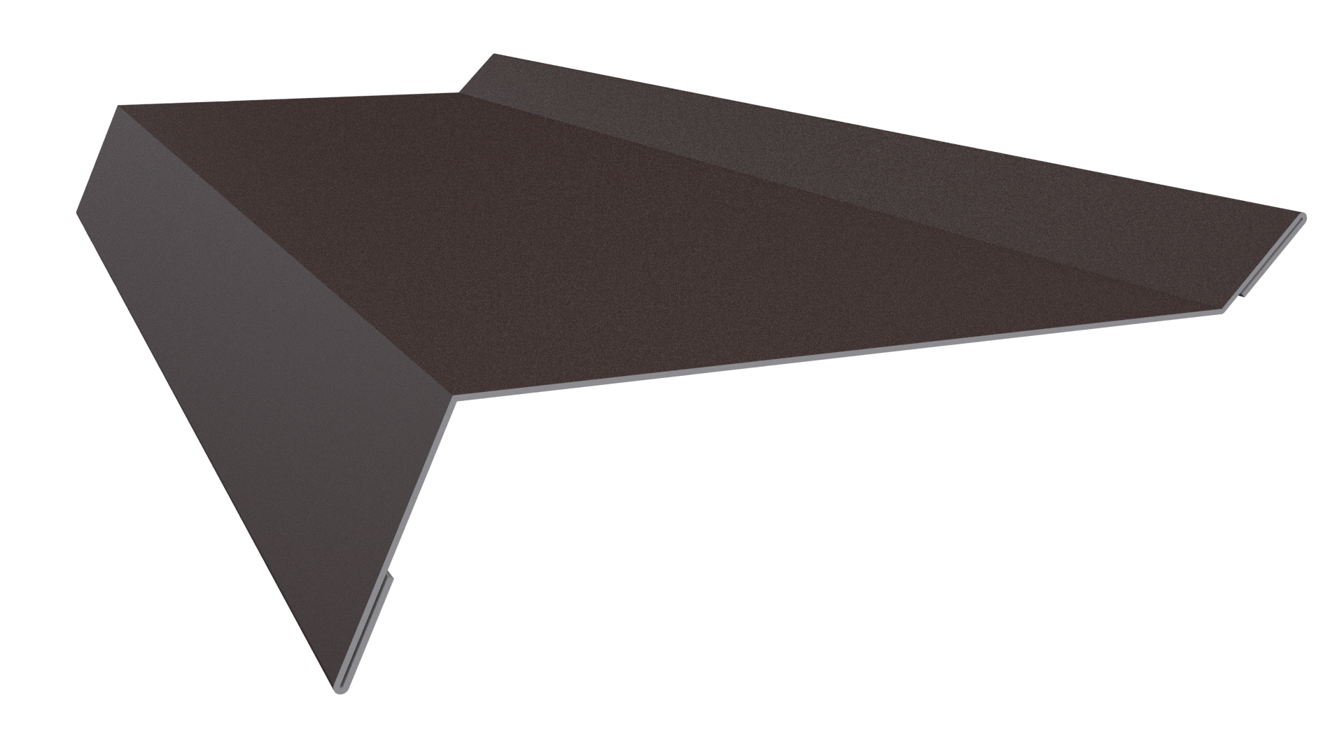 Планка примыкания в штробу 20x60x10 мм, 8017 шоколадно-коричневый PUR Pruf