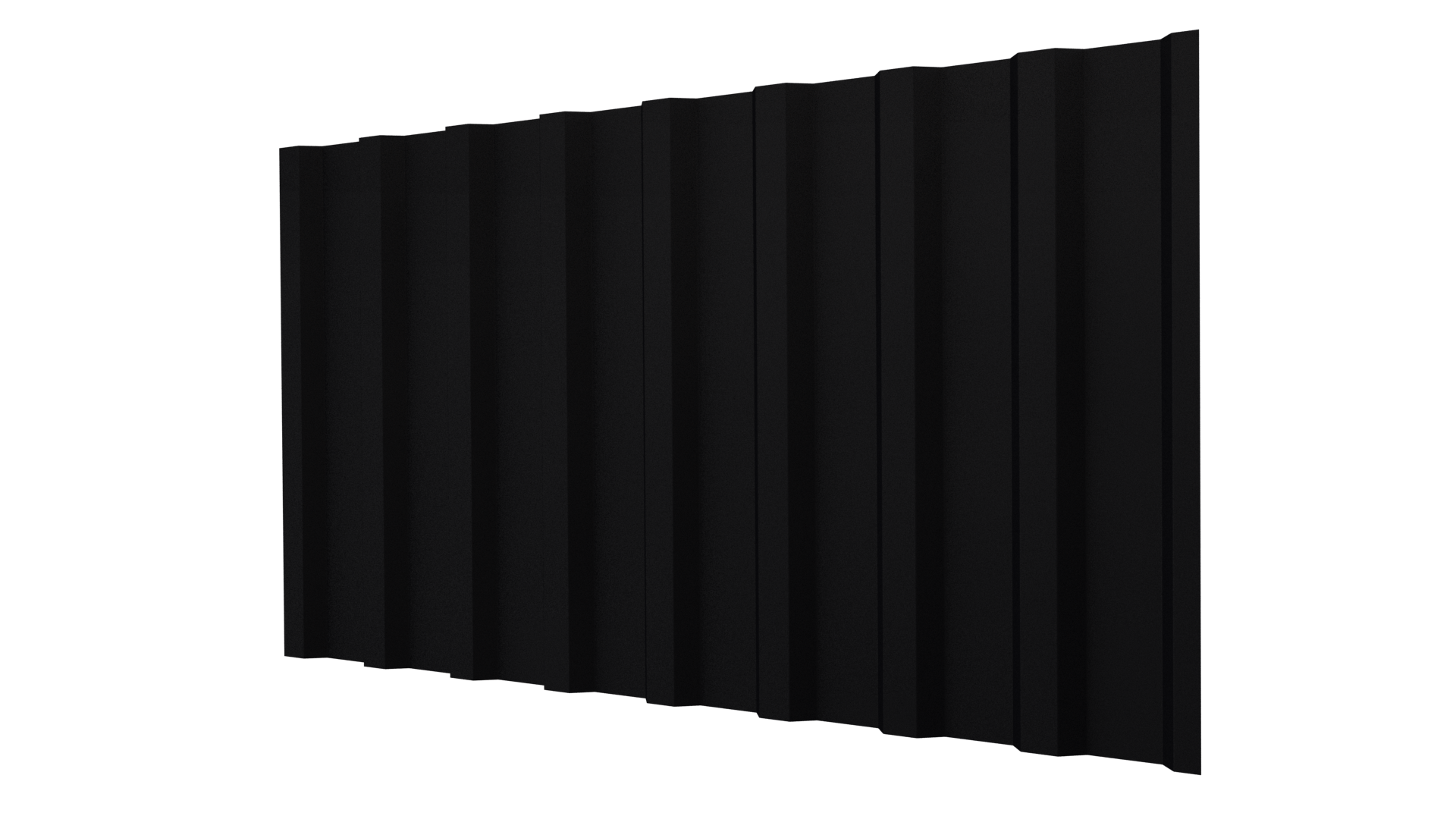 Профнастил С20B 1150/1100x0,5 мм, 9005 черный янтарь стальной бархат
