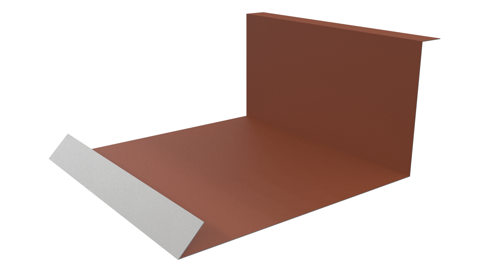 Планка примыкания нижняя 100x200x2000 мм, 8004 медно-коричневый матовый