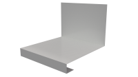 Планка примыкания нижняя к трубе фальц 140x200 мм, 9003 сигнальный белый глянцевый