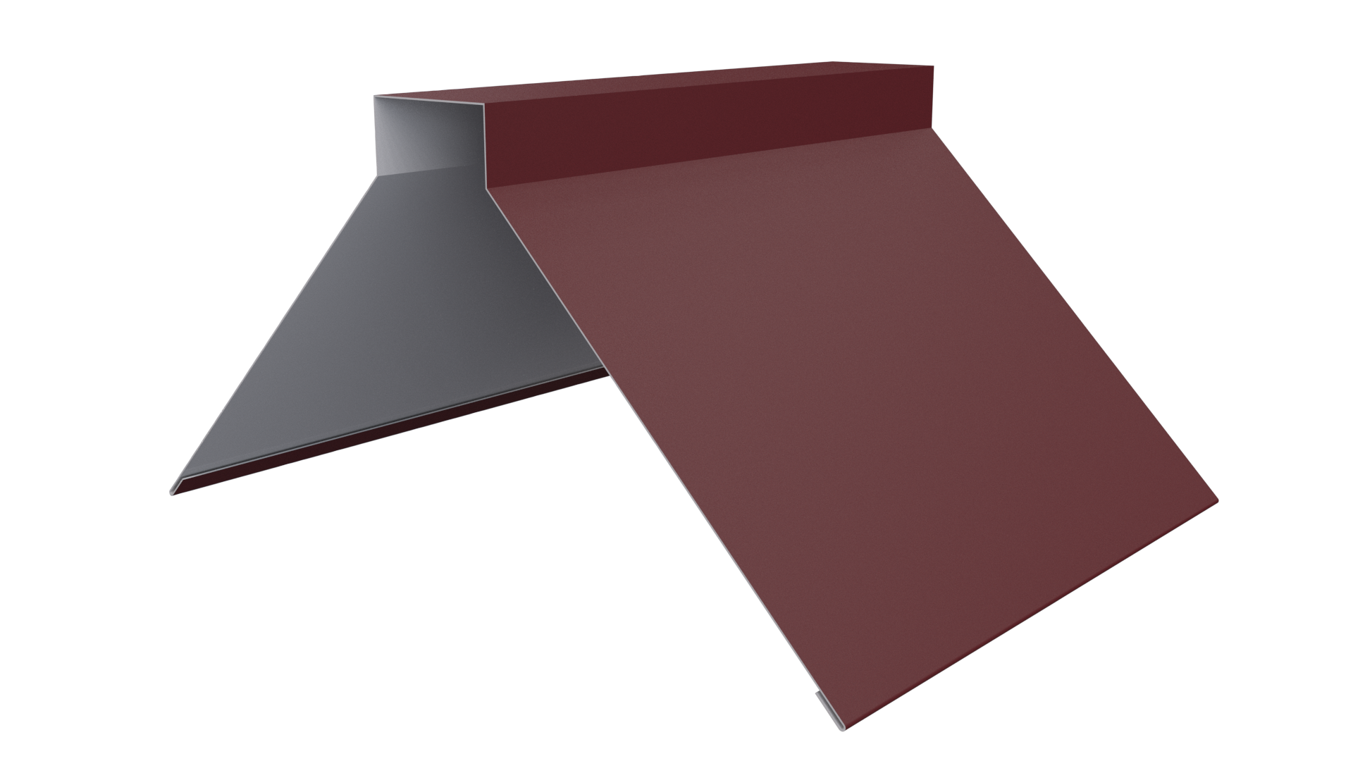 Конёк фигурный 150x150x2000 мм, 3005 винно-красный матовый