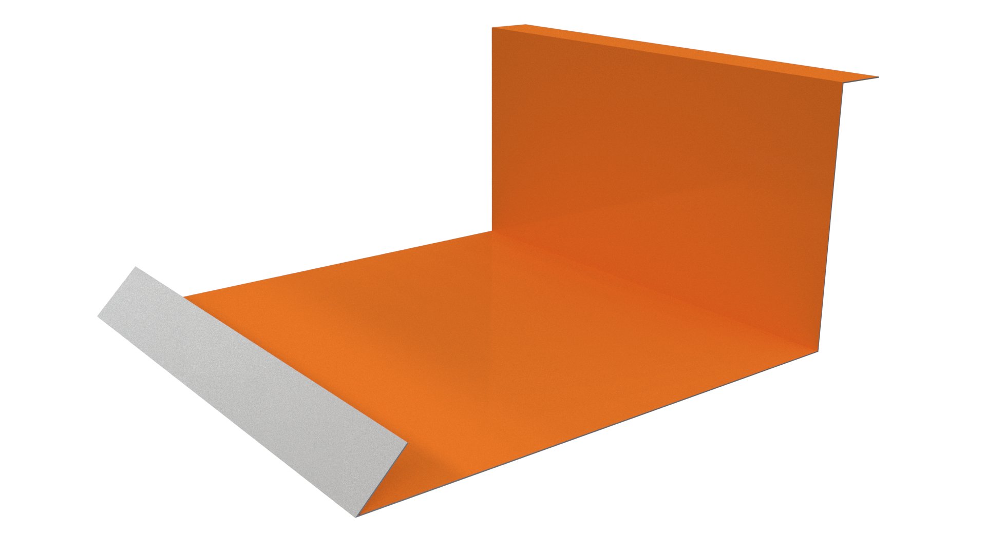 Планка примыкания нижняя 100x200x2000 мм, 2011 насыщенный оранжевый глянцевый