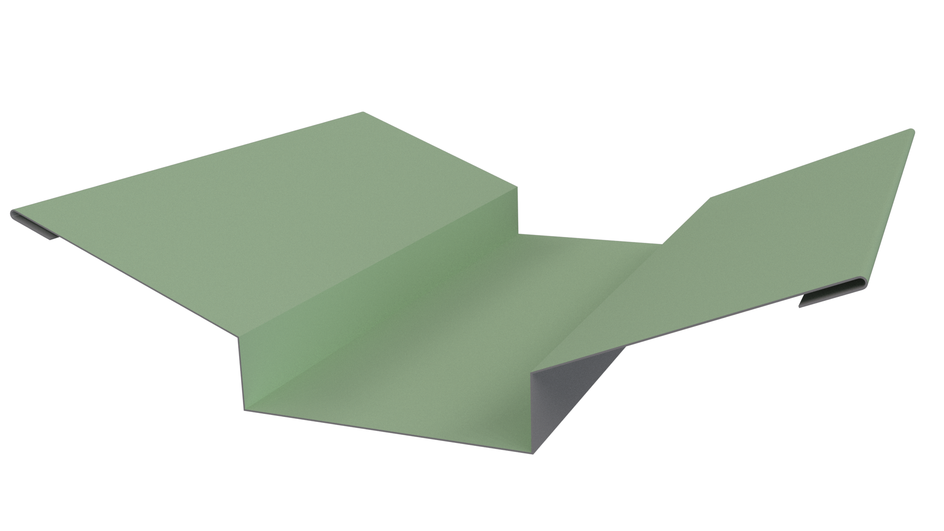 Планка ендовы верхняя 76x76x2000 мм, 6019 бело-зеленый глянцевый