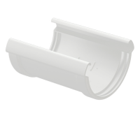 Соединитель желобов 120 мм, 9003 пломбир