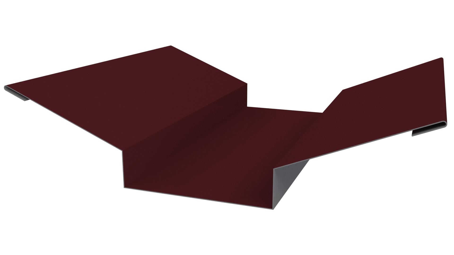 Планка ендовы верхняя 76x76x2000 мм, 3005 винно-красный глянцевый