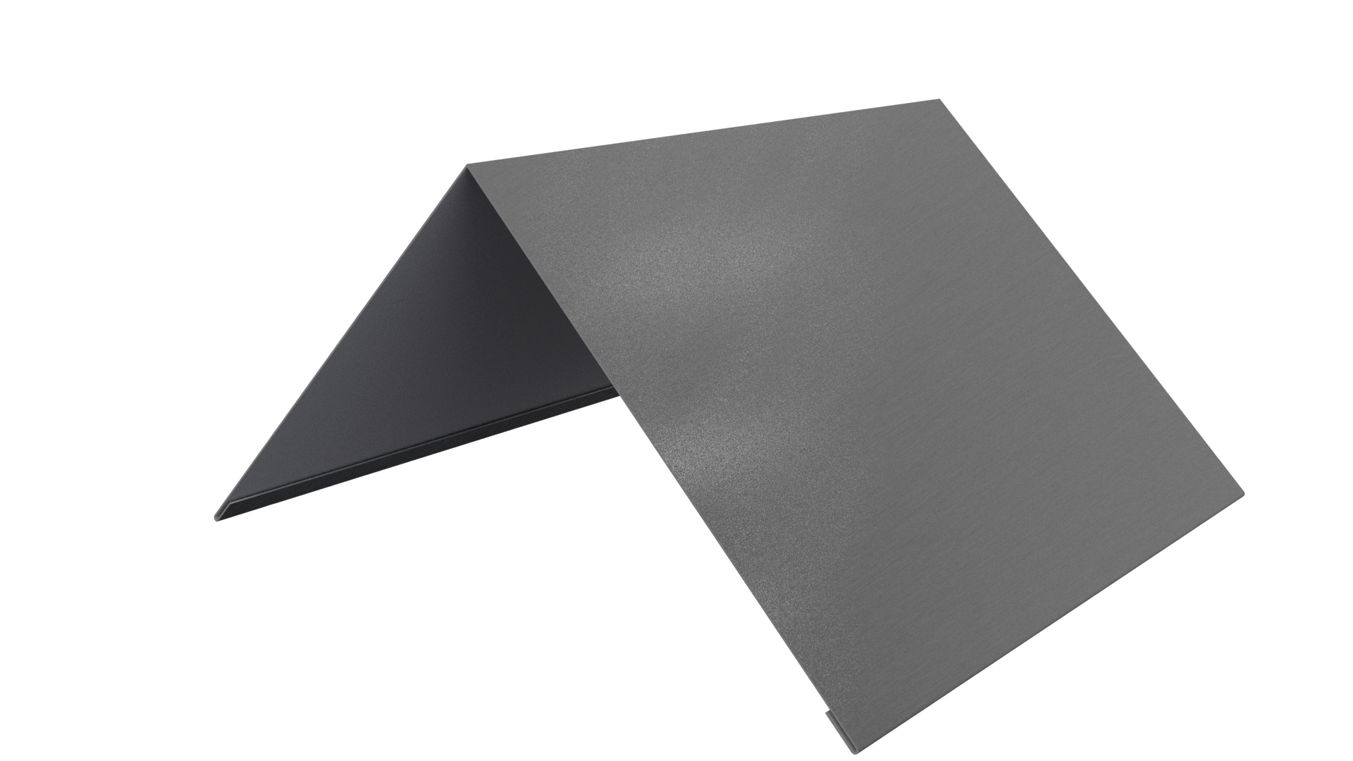 Конёк простой 150x150x2000 мм, 9006 бело-алюминиевый глянцевый