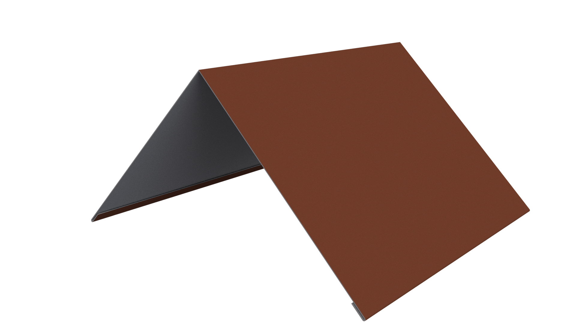 Конёк простой 150x150x2000 мм, 8004 медно-коричневый глянцевый