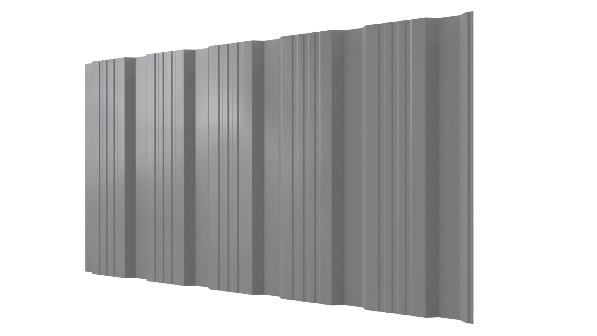 Профнастил К20 1195/1130x0,4 мм эконом, 9006 бело-алюминиевый глянцевый