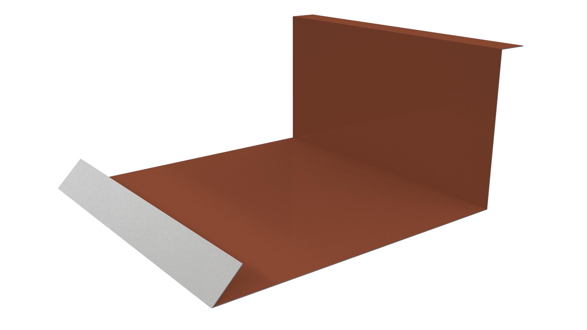 Планка примыкания нижняя 100x200x2000 мм, 8004 медно-коричневый глянцевый
