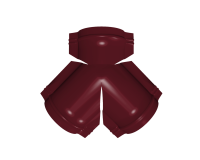 Тройник Y конька круглого 625x510 мм, 3005 винно-красный глянцевый
