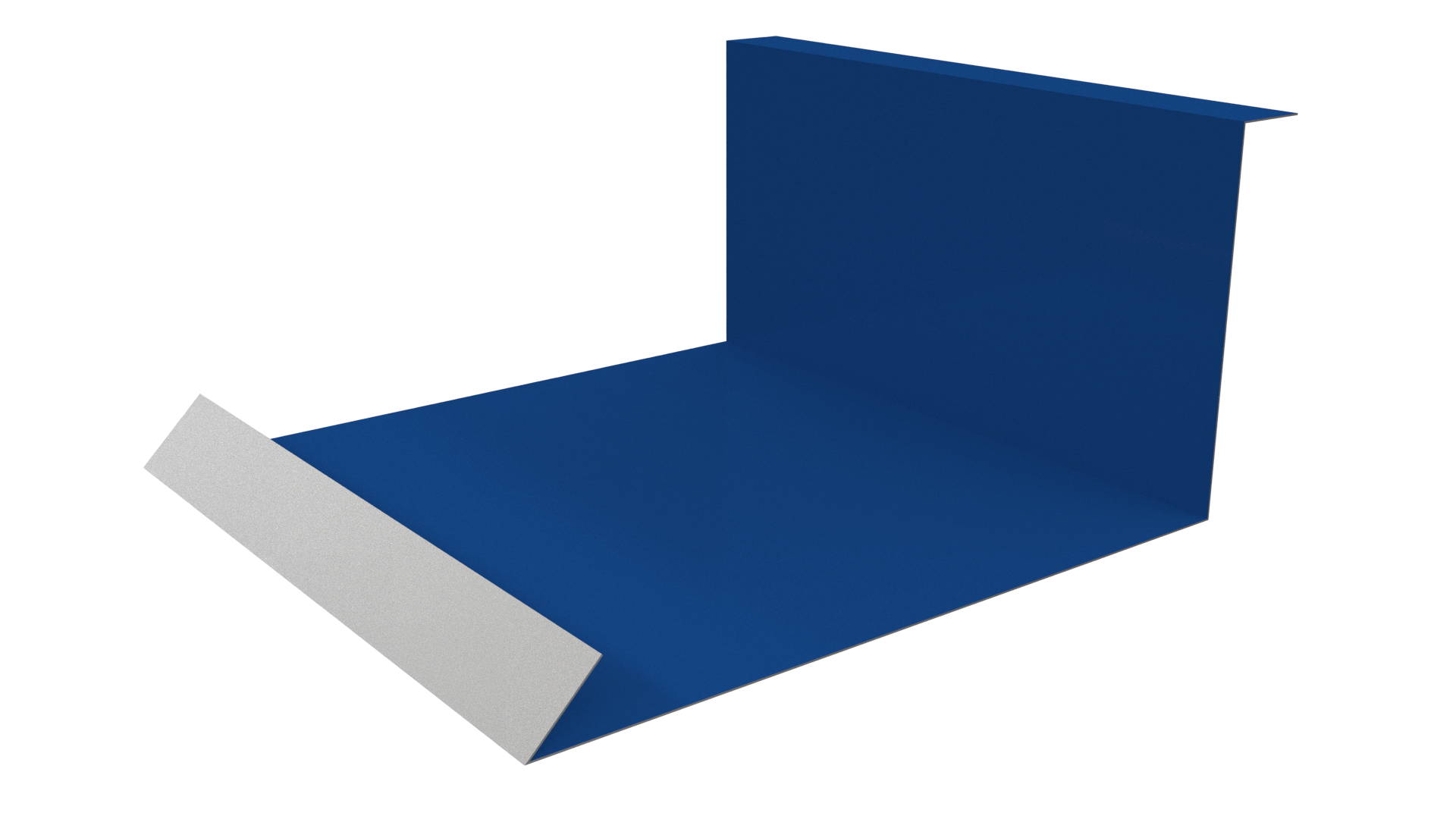 Планка примыкания нижняя 100x200x2000 мм, 5005 сигнальный синий глянцевый