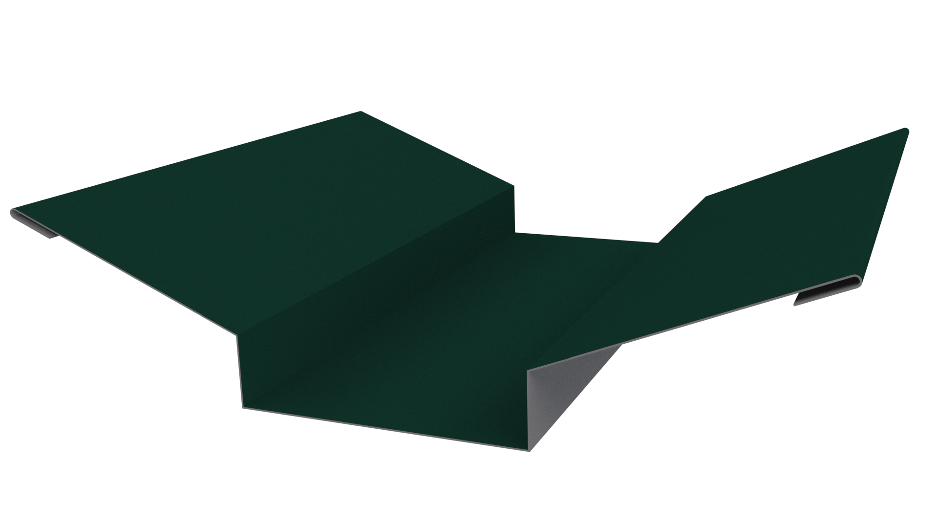 Планка ендовы верхняя 76x76x2000 мм, 6005 зеленый мох глянцевый