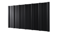 Профнастил НС16 1150/1100x0,45 мм, 9005 черный янтарь глянцевый