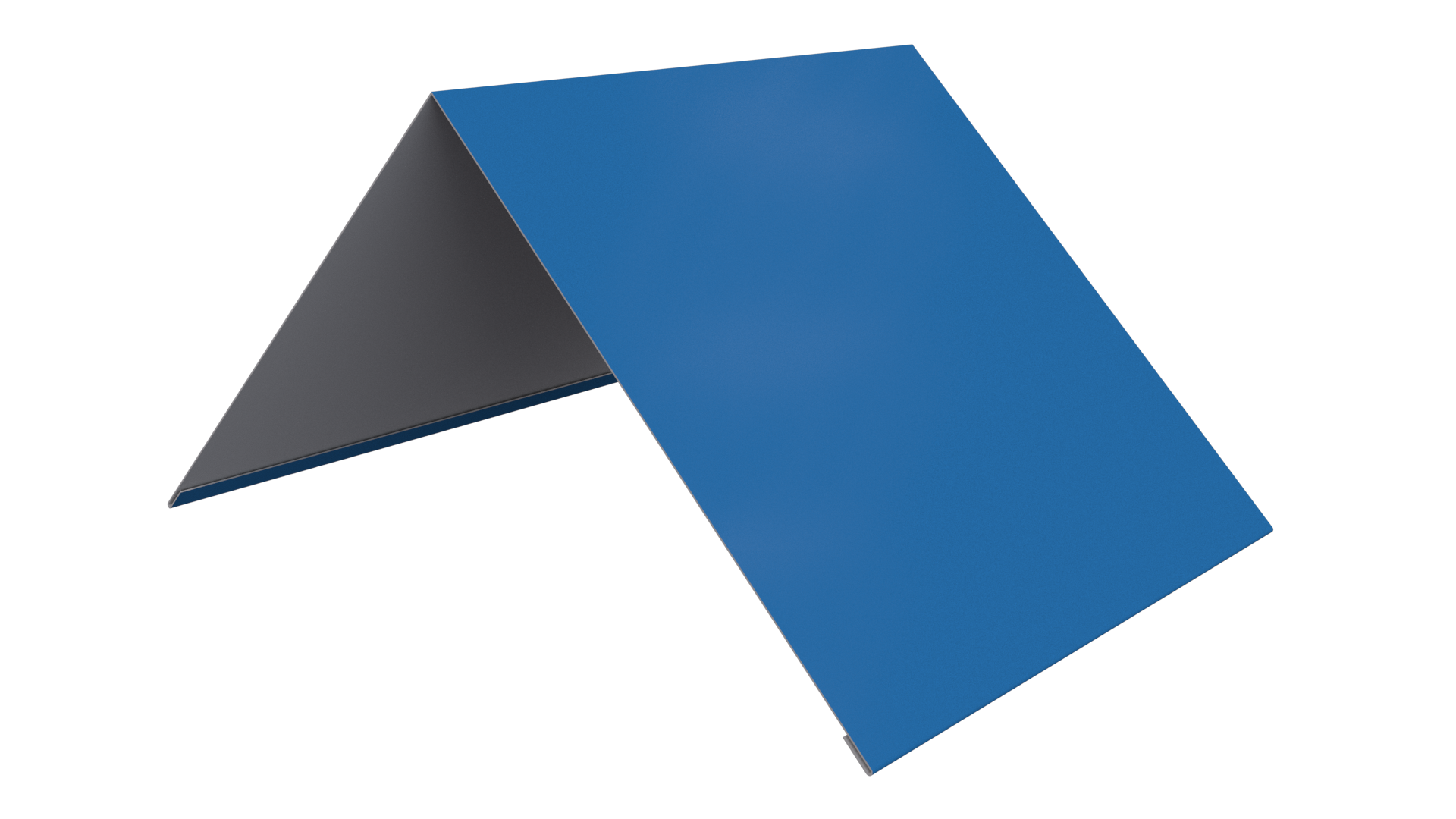 Конёк простой 190x190x2000 мм, 5015 небесно-синий глянцевый