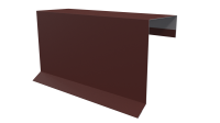 Планка торцевая фальц 65x97 мм, 3009 оксид красный матовый