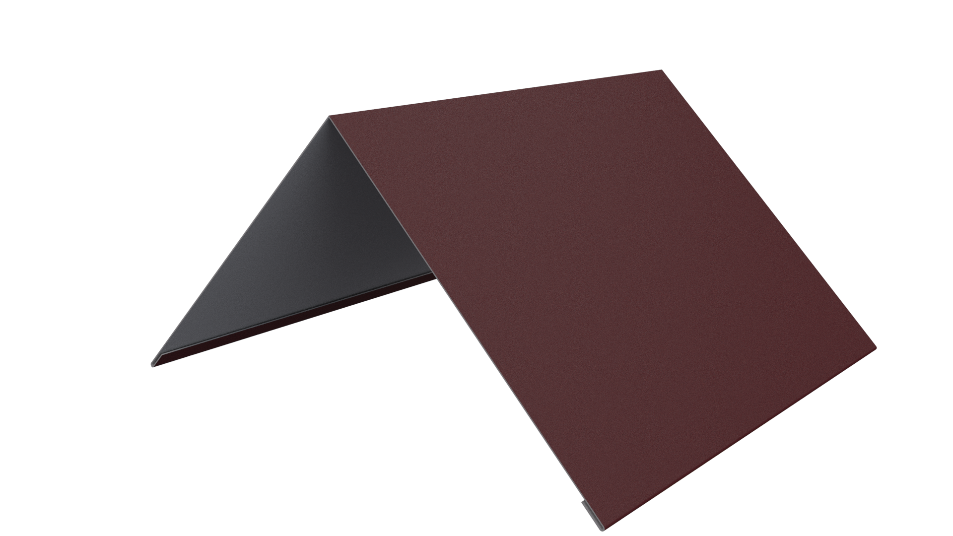 Конёк простой 150x150x2000 мм, 3005 винно-красный матовый