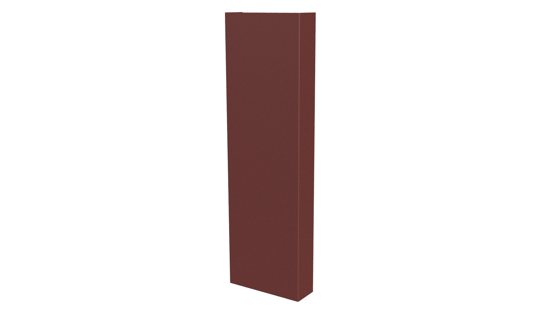Декоративная накладка 20x60x20 мм, 3009 оксид красный матовый