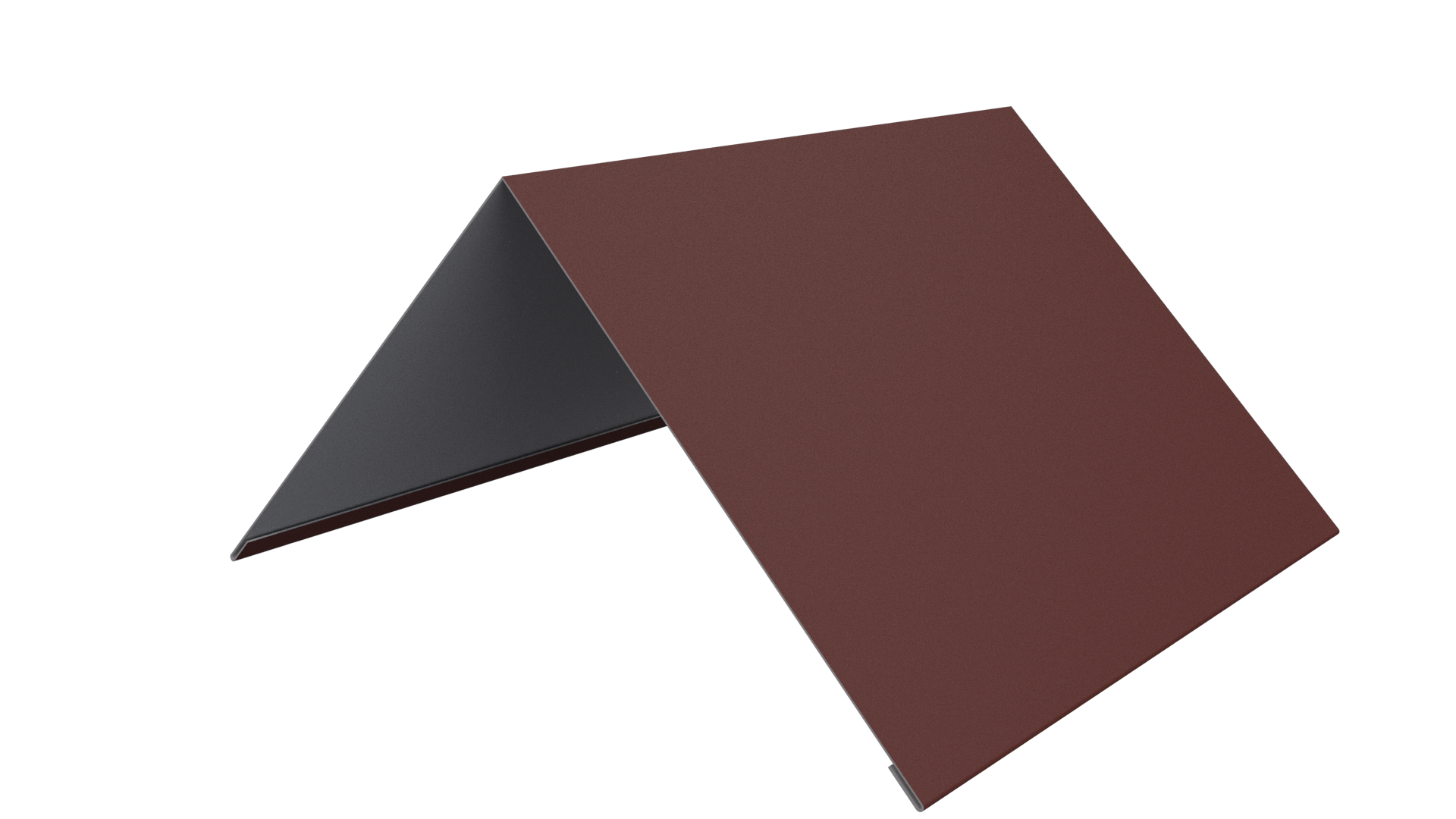 Конёк простой 150x150x2000 мм, 3009 оксид красный матовый
