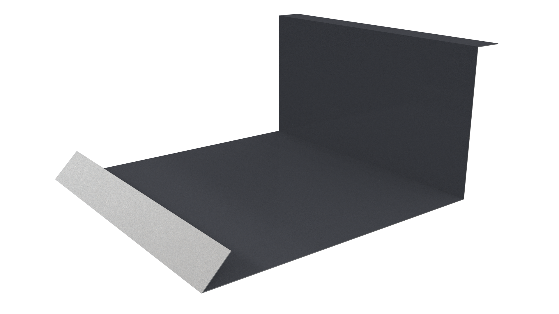 Планка примыкания нижняя 100x200x2000 мм, 7024 графитовый серый PUR Pruf