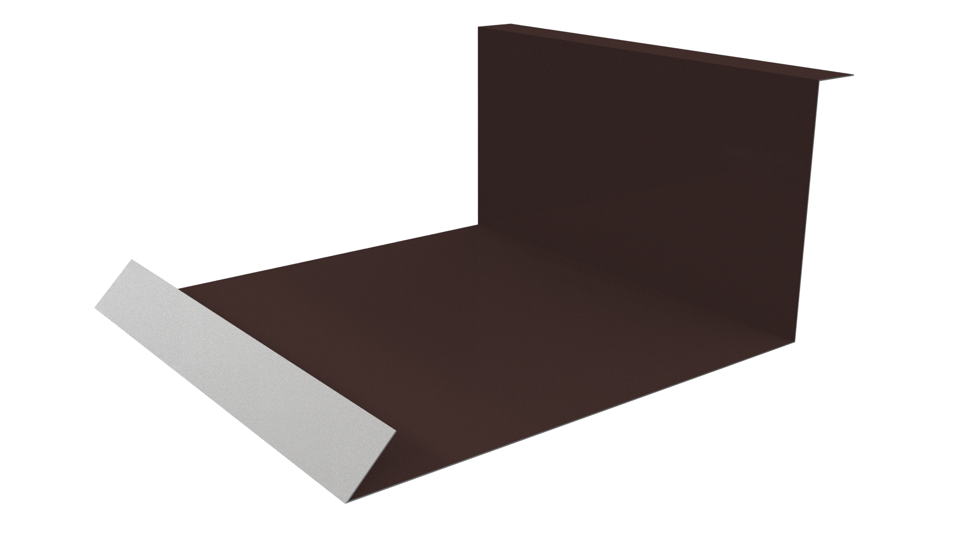 Планка примыкания нижняя 100x200x2000 мм, 8017 шоколадно-коричневый PUR Pruf