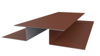 Планка стыковочная сложная Блок-хаус 110x2000 мм, 8004 медно-коричневый матовый