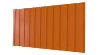 Профнастил С10 1170/1100x0,5 мм, 2011 насыщенный оранжевый глянцевый