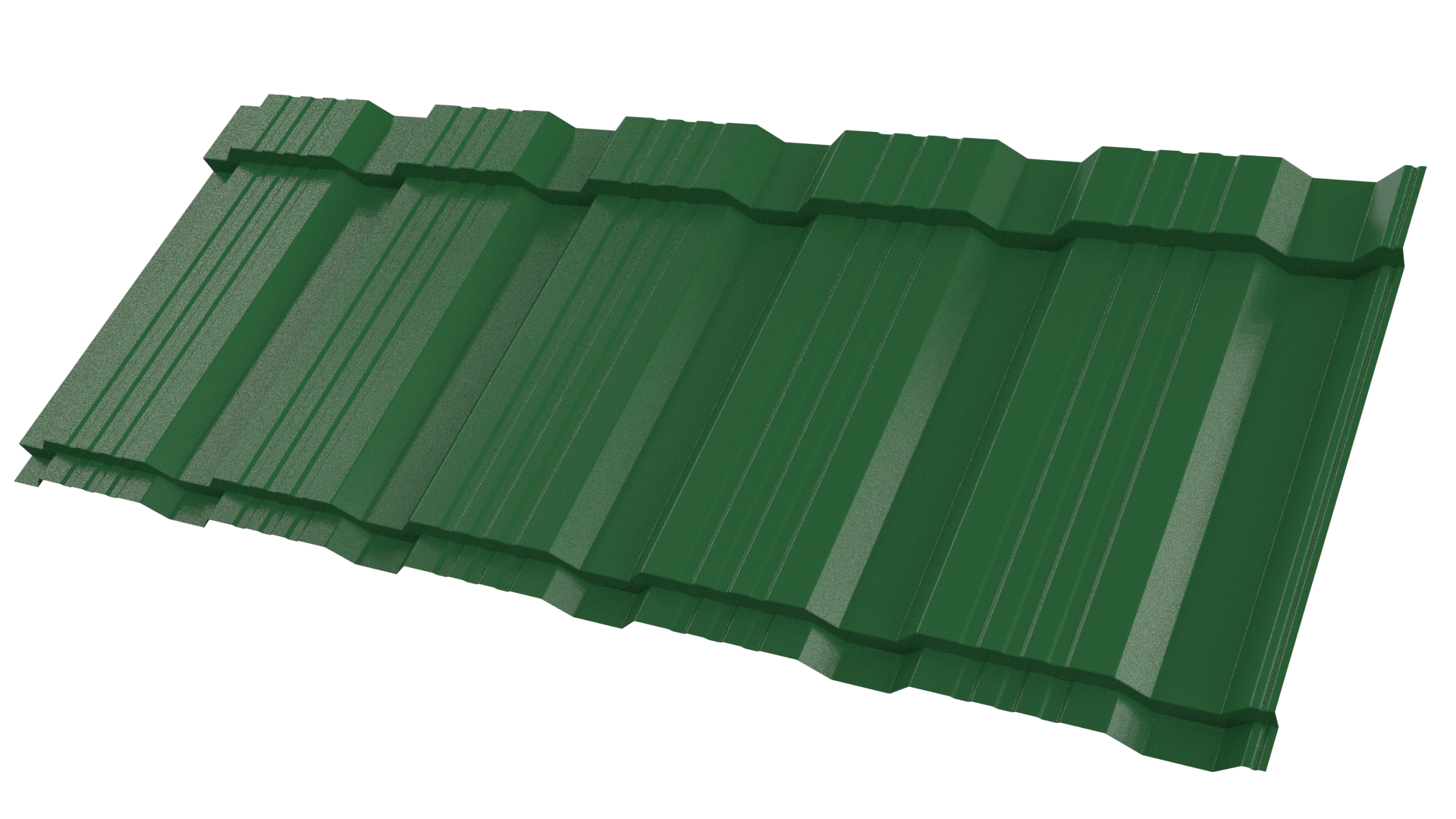 Металлочерепица Каскад 1195/1130x0,5 мм, 6002 лиственно-зеленый глянцевый