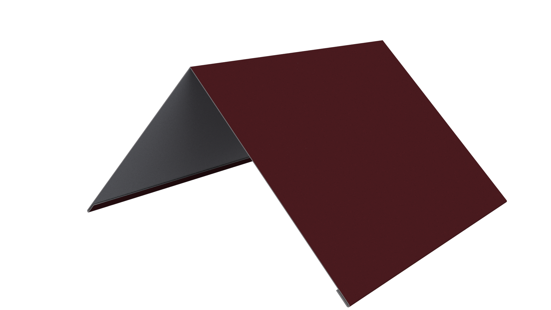 Конёк простой 150x150x2000 мм, 3005 винно-красный глянцевый