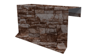 Планка торцевая фальц 65x97 мм, Дикий камень