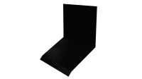 Планка примыкания верхняя к стене фальц 150x130x20 мм, 9005 черный янтарь глянцевый
