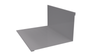 Планка примыкания верхняя 100x150x2000 мм, 7004 сигнальный серый глянцевый