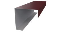 Декоративная накладка угловая 20x60x60x20 мм, 3005 винно-красный глянцевый