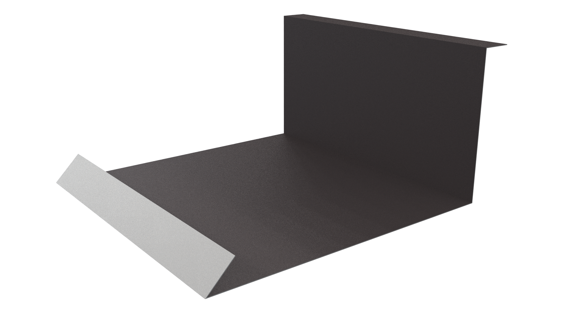 Планка примыкания нижняя 100x200x2000 мм, 8019 серо-коричневый матовый