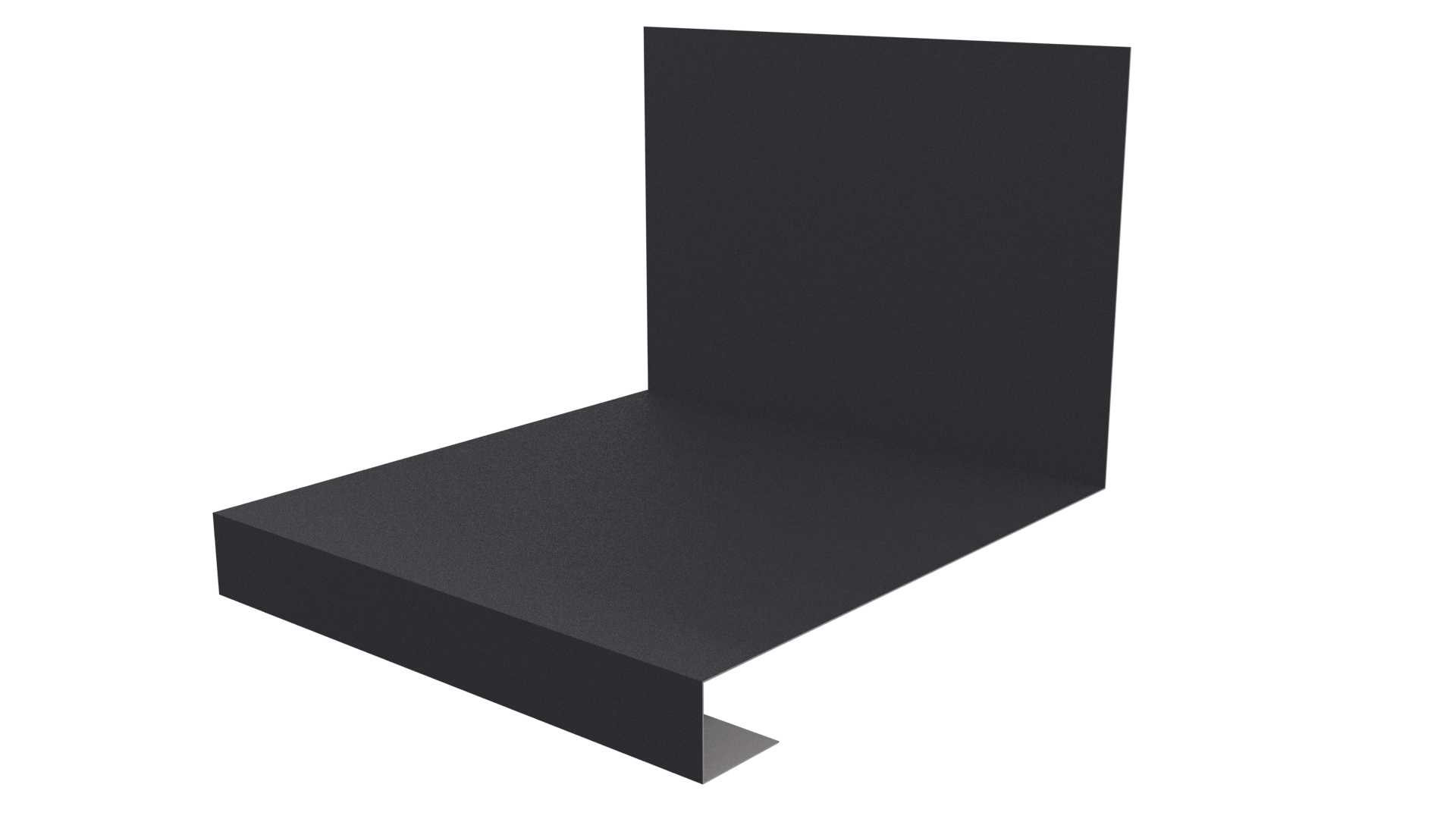 Планка примыкания нижняя к трубе фальц 140x200 мм, 7024 графитовый серый матовый