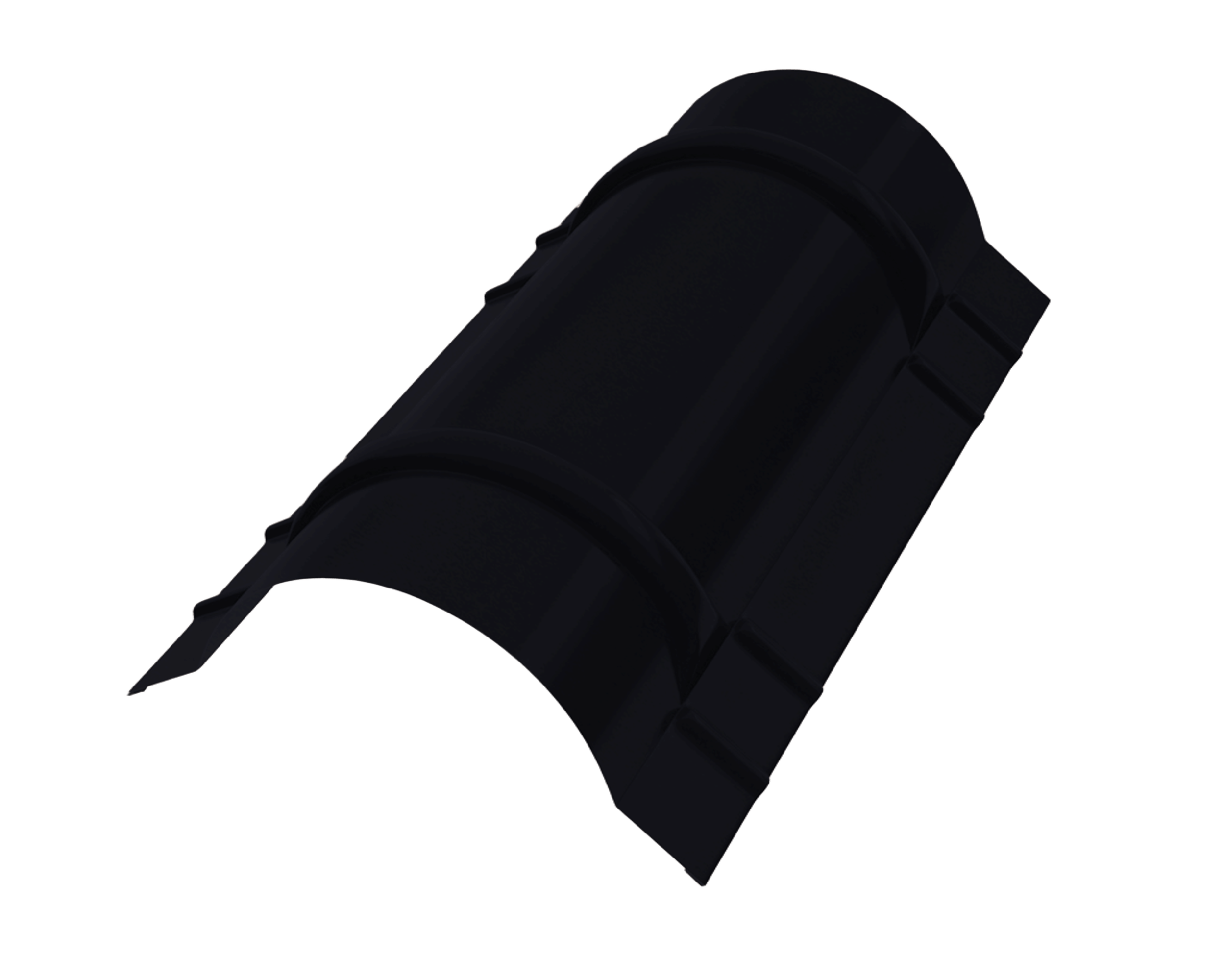 Конёк круглый R110x2000 мм, 9005 черный янтарь матовый