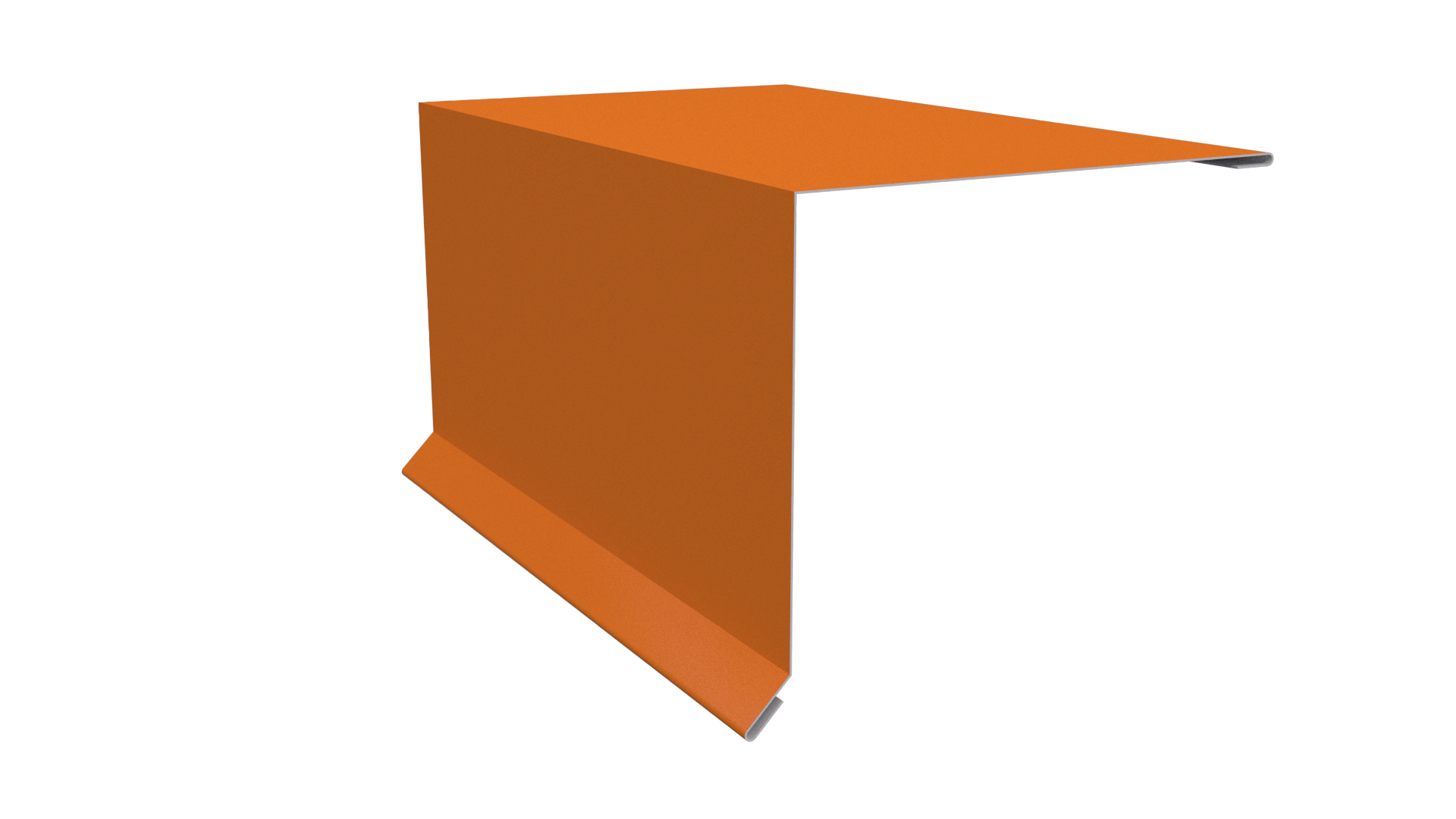 Планка торцевая 120x95x2000 мм, 2011 насыщенный оранжевый глянцевый