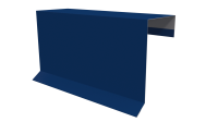 Планка торцевая фальц 65x97 мм, 5005 сигнальный синий глянцевый