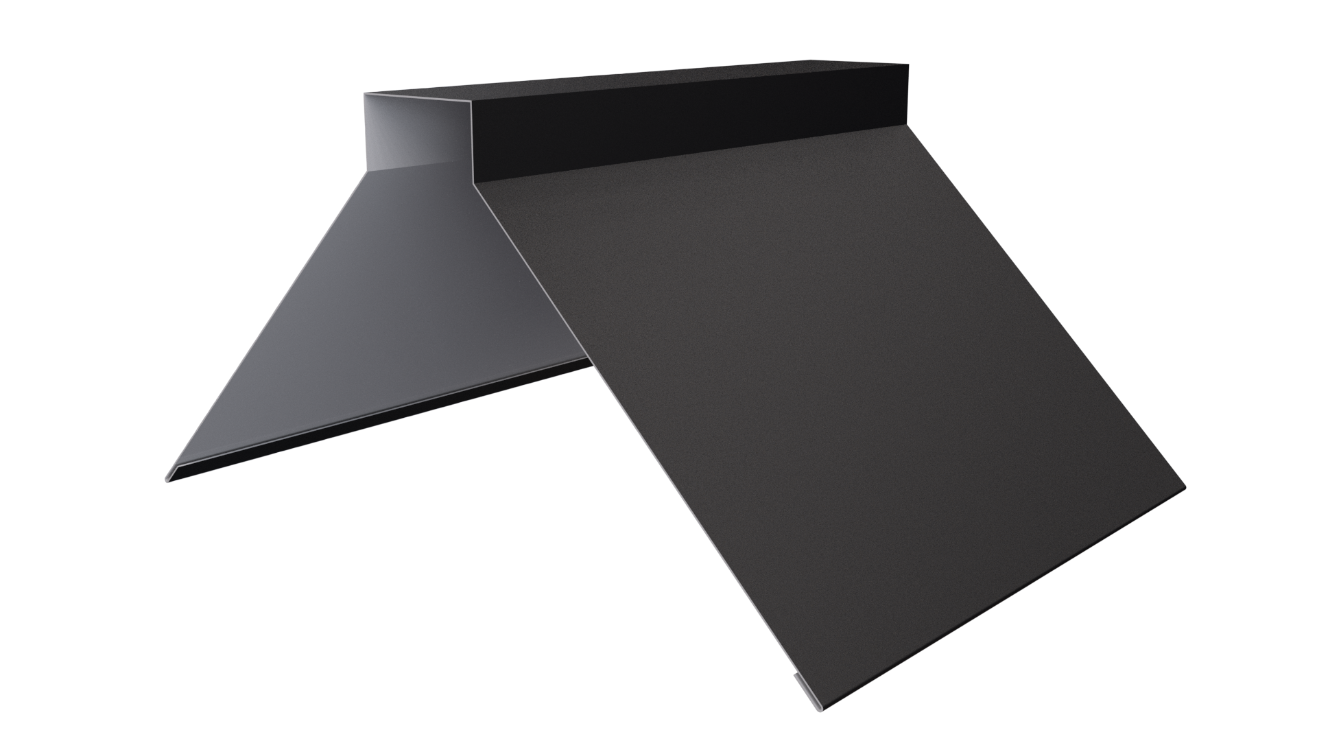 Конёк фигурный 150x150x2000 мм, 9005 черный янтарь матовый