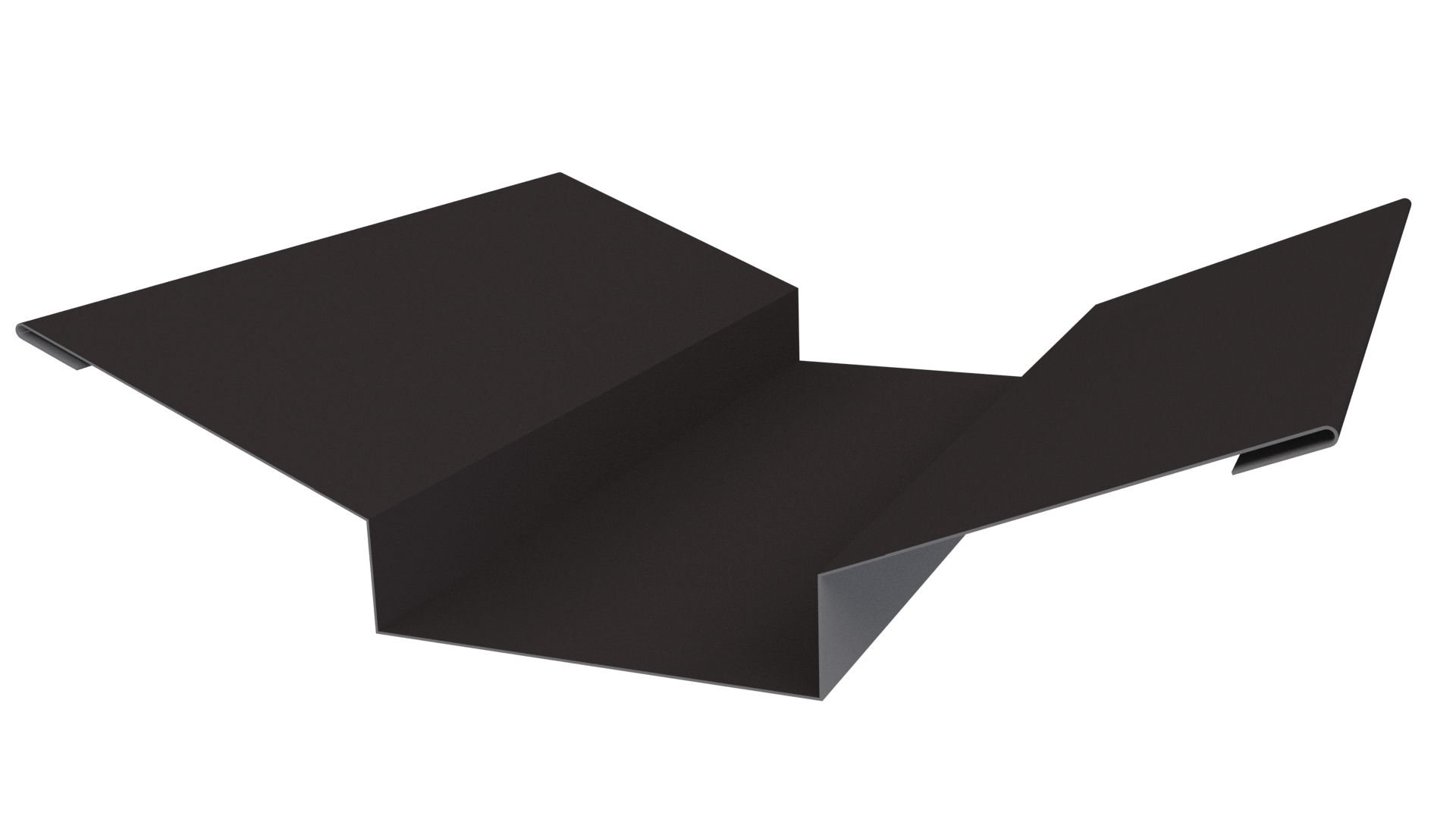 Планка ендовы верхняя 76x76x2000 мм, 8019 серо-коричневый глянцевый