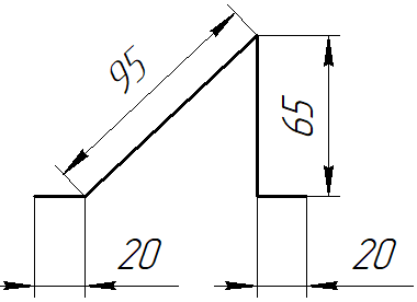 Планка снегозадержателя 95x65x2000 мм, Картэн тёмный