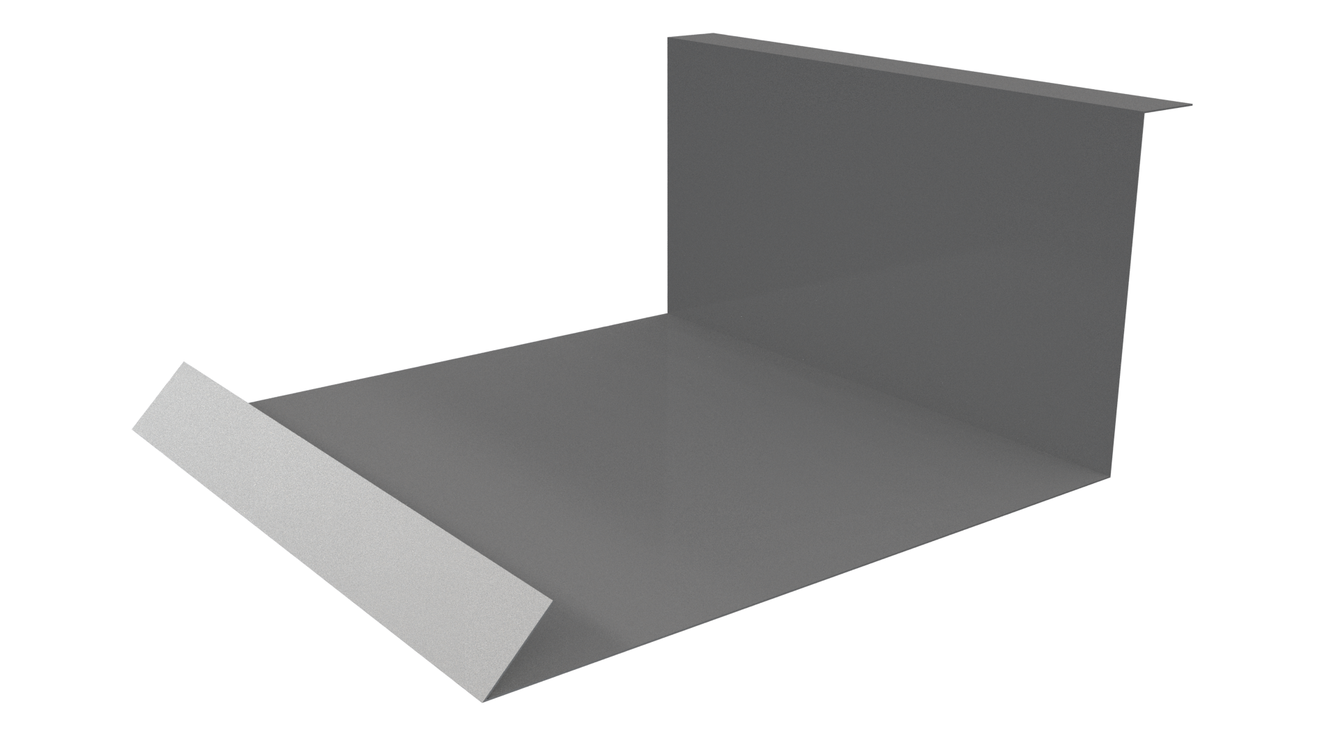 Планка примыкания нижняя 100x200x2000 мм, 7037 пыльно-серый глянцевый