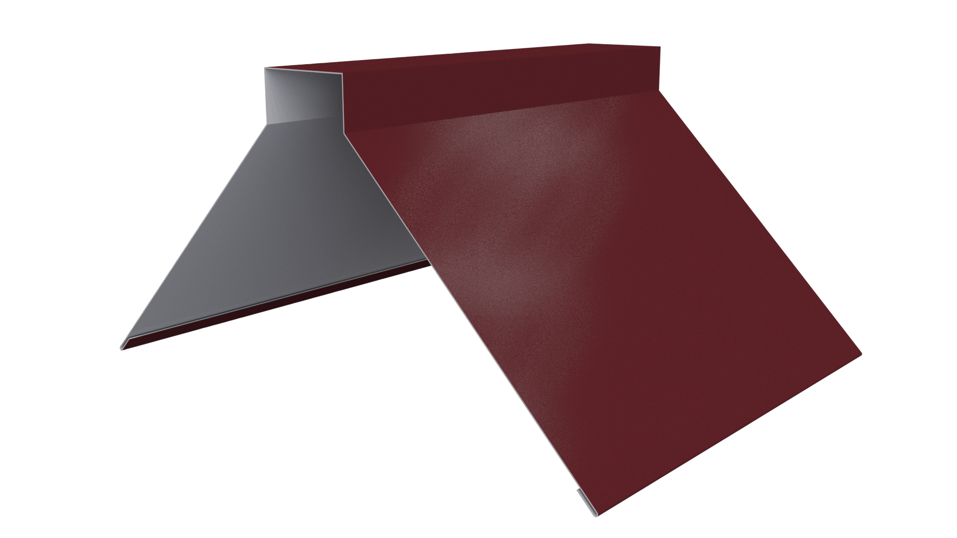 Конёк фигурный 150x150x2000 мм, 3005 винно-красный глянцевый