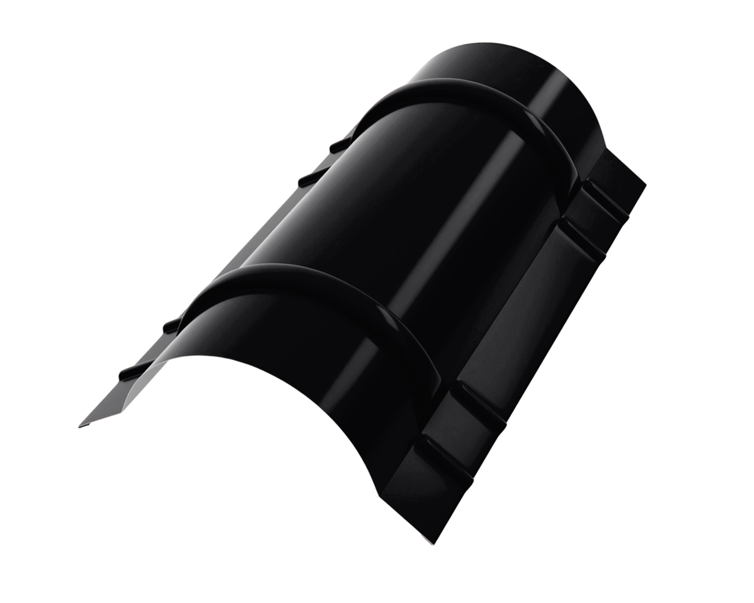 Конёк круглый R110x2000 мм, 9005 черный янтарь глянцевый
