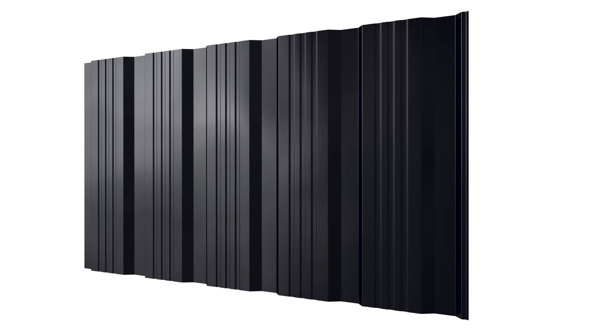Профнастил К20 1195/1130x0,45 мм, 9005 черный янтарь глянцевый