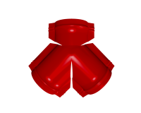 Тройник Y конька круглого 625x510 мм, 3020 транспортный красный глянцевый