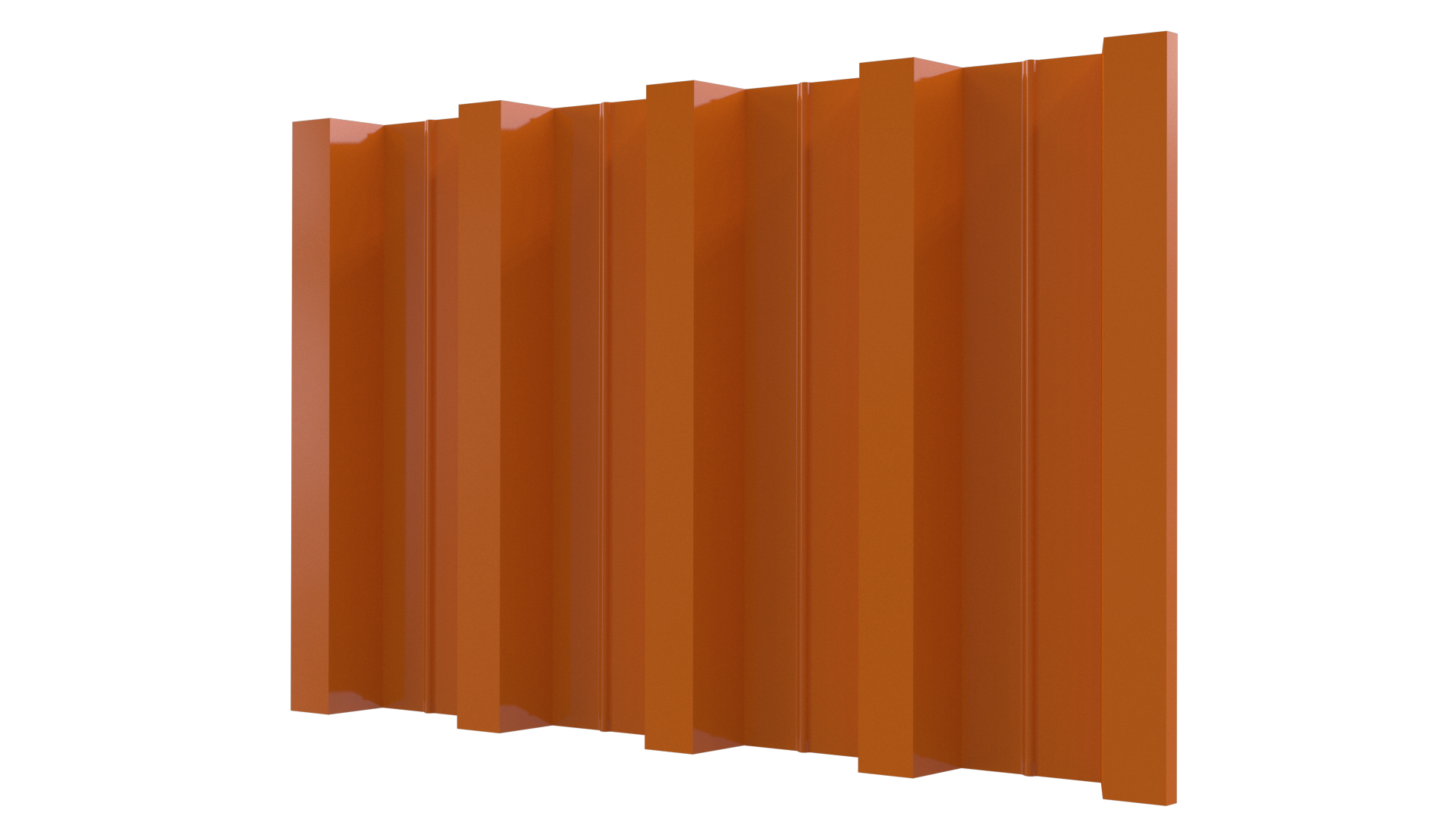 Профнастил Н60 902/845x0,5 мм, 2011 насыщенный оранжевый глянцевый