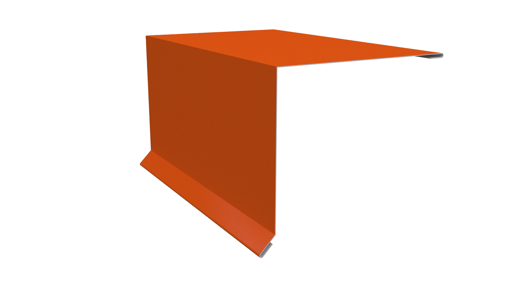 Планка торцевая 120x95x2000 мм, 2004 оранжевый глянцевый