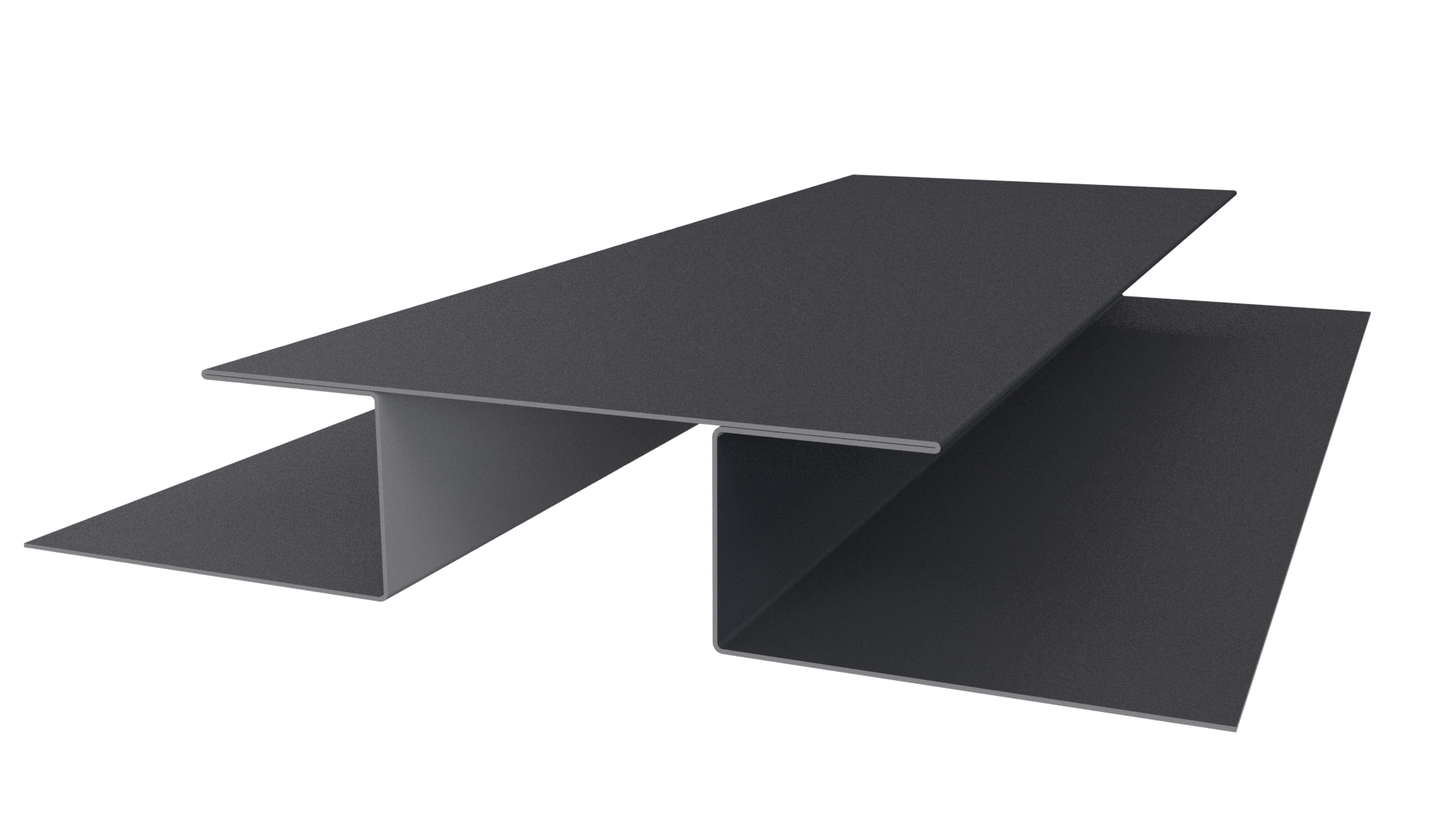 Планка стыковочная сложная 75x2000 мм, 7024 графитовый серый матовый