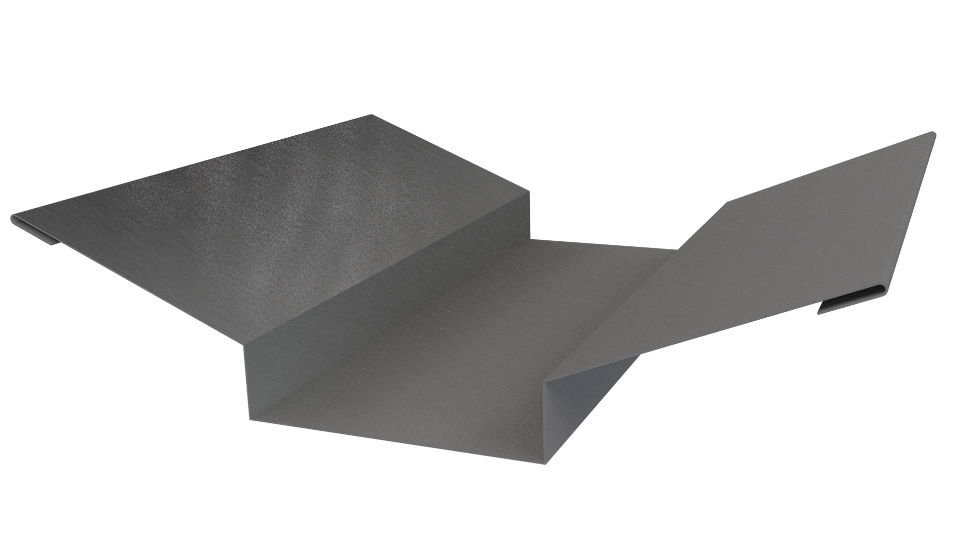 Планка ендовы верхняя 76x76x2000 мм, 9006 бело-алюминиевый глянцевый