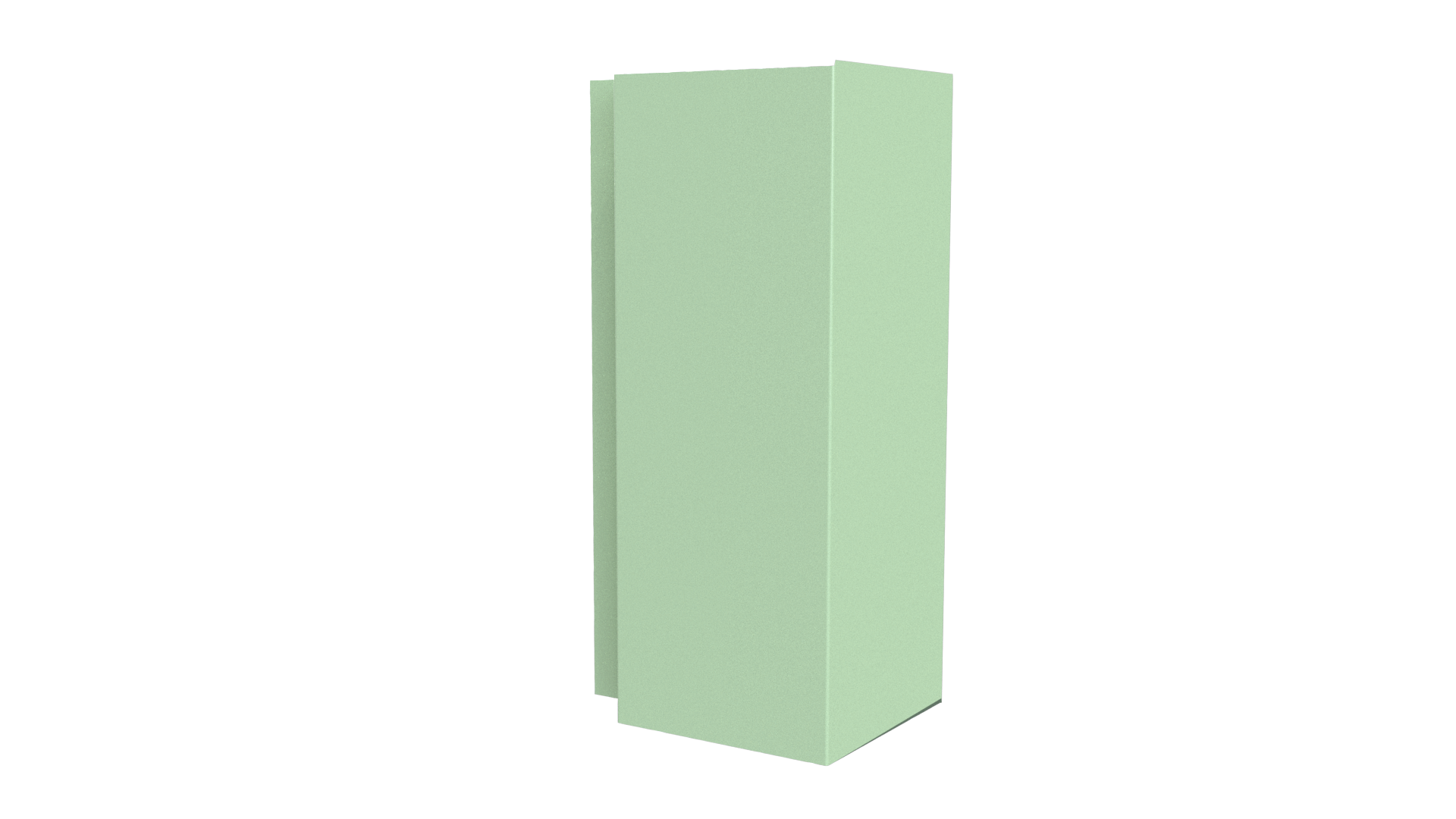 Планка угла наружного сложная Блок-хаус 110x110x2000 мм, 6019 бело-зеленый глянцевый